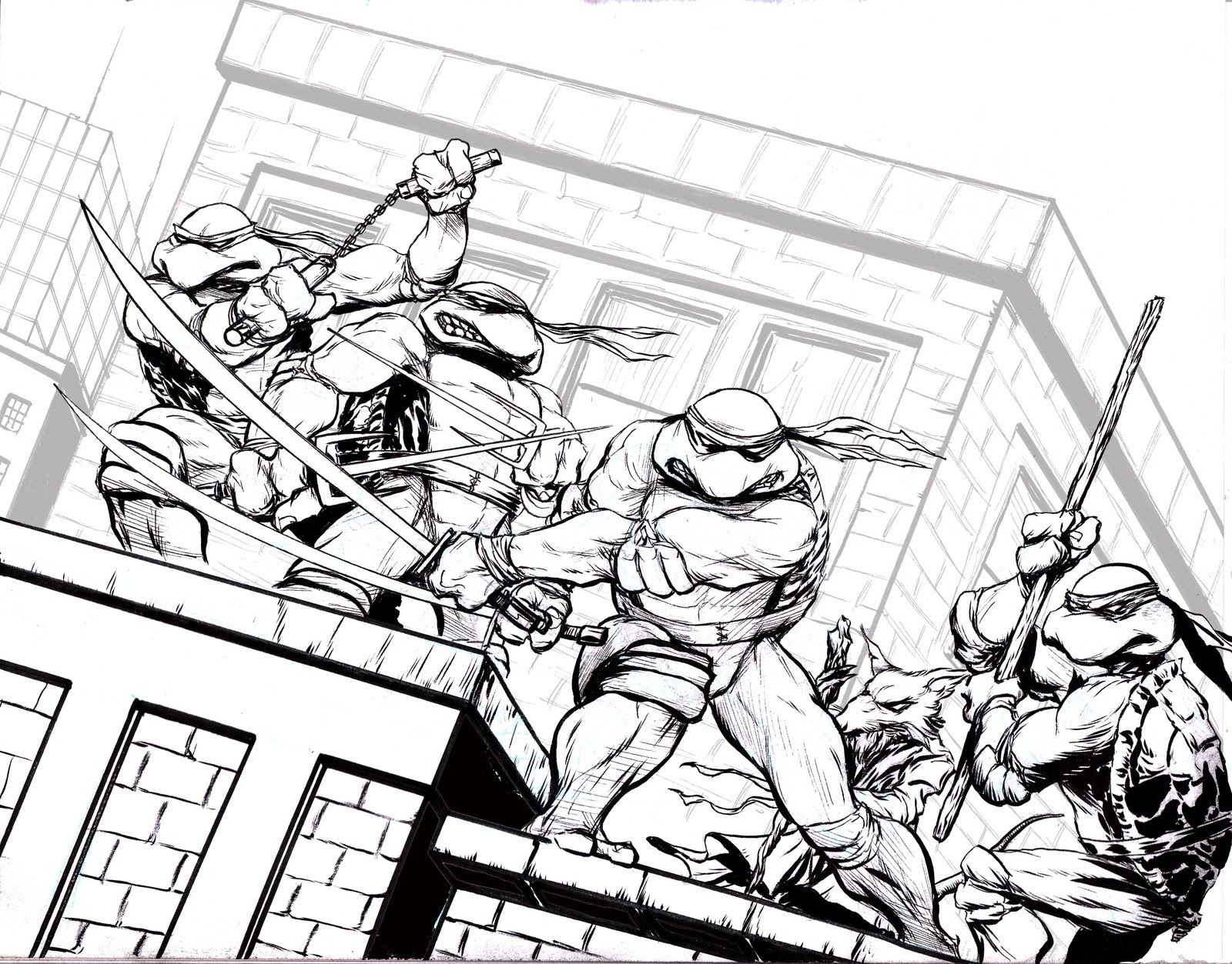 Actions Teenage Mutant Ninja Turtles Coloring Pages #6887 Teenage ...