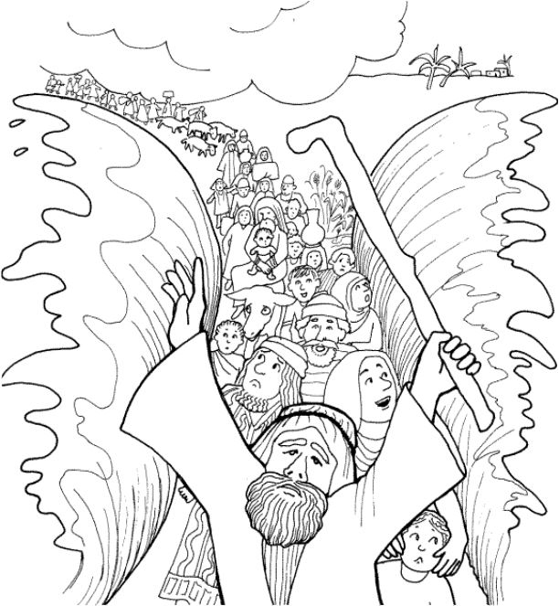 Moses Printable Coloring Pages | Moses red sea, Bible ...
