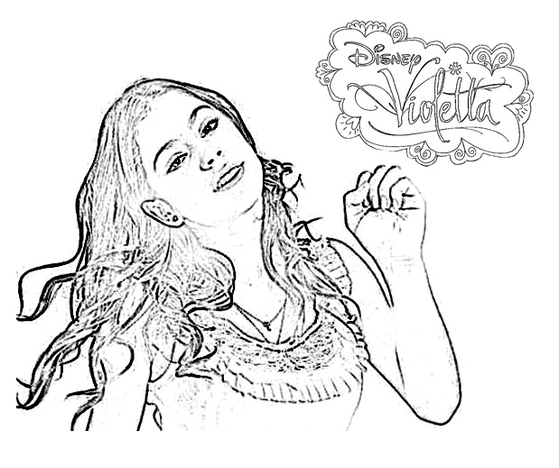 Violetta to color for kids - Violetta Kids Coloring Pages