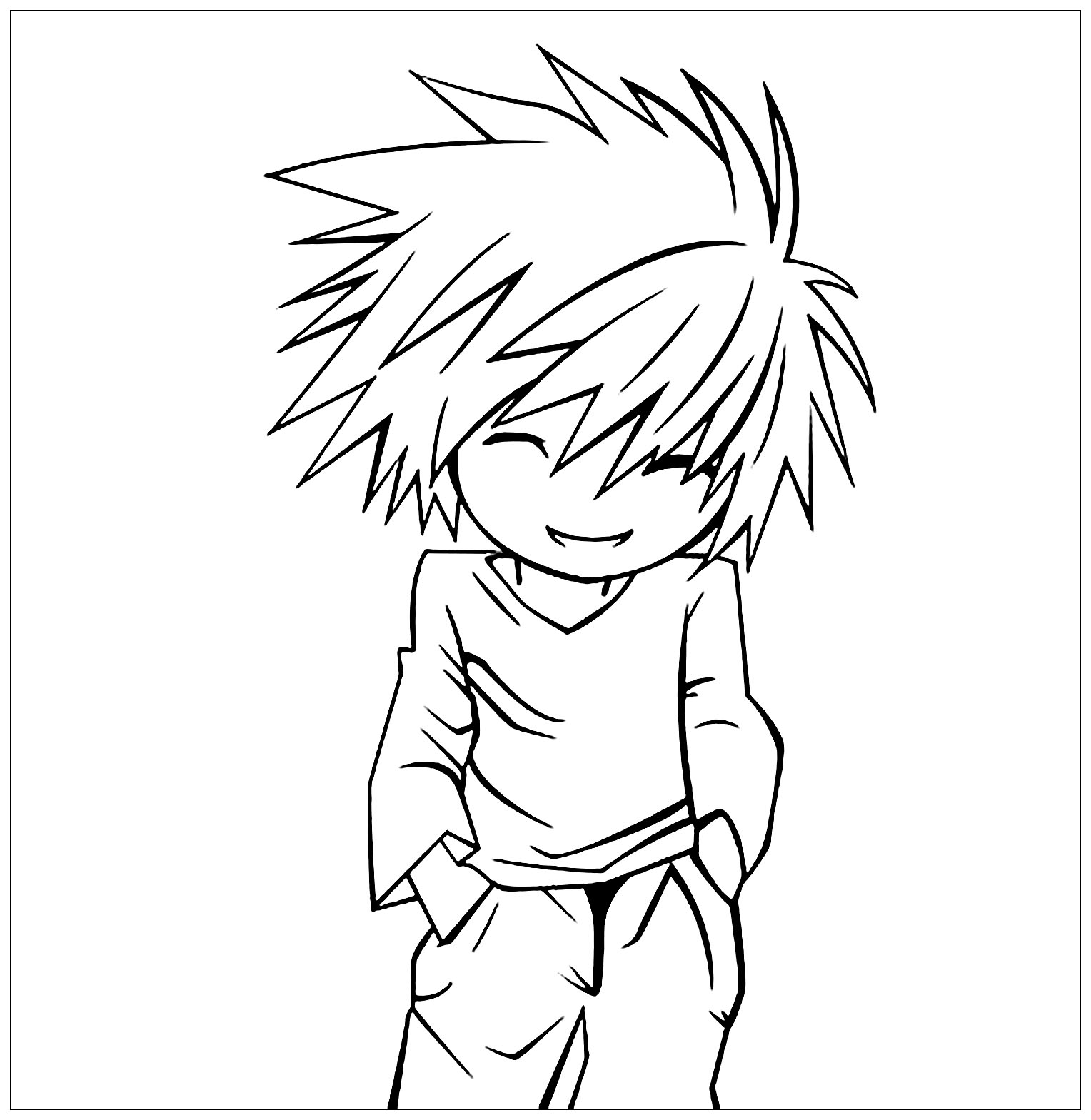 Death note to print for free - Death Note Kids Coloring Pages
