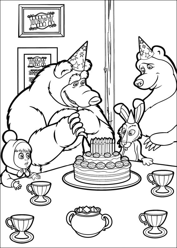 ▷ Masha and the Bear: Coloring Pages & Books - 100% FREE ...