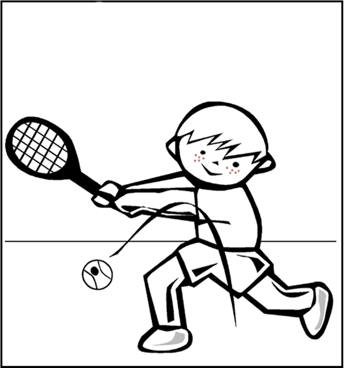 Sports Photograph Coloring Pages Kids: Tennis Coloring Pages Printable