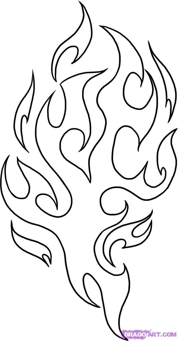 Fire Flames Coloring Pages | Drawing flames, Stencil templates, Tattoo  pattern