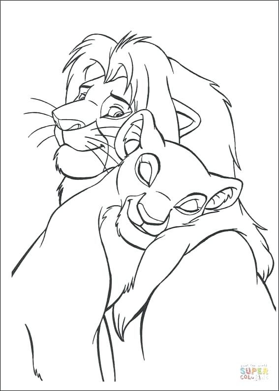 Lion Lioness Coloring Page Free Printable Pages Mufasa - behindthegown.com