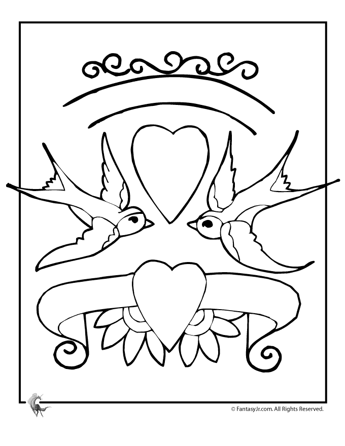 Love Birds Coloring Pages - Coloring Home