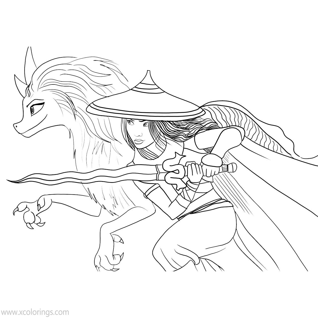 Raya And The Last Dragon Coloring Pages Coloring Home