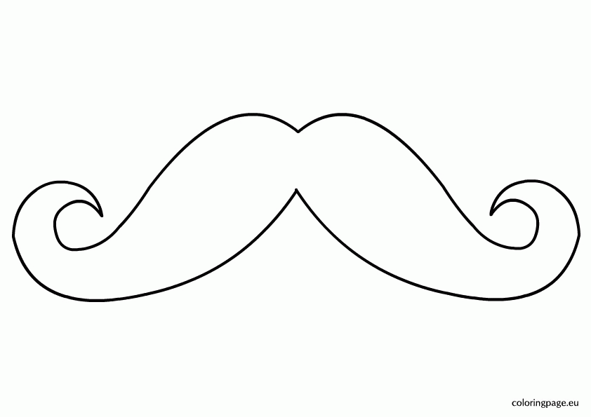 mustache coloring pictures