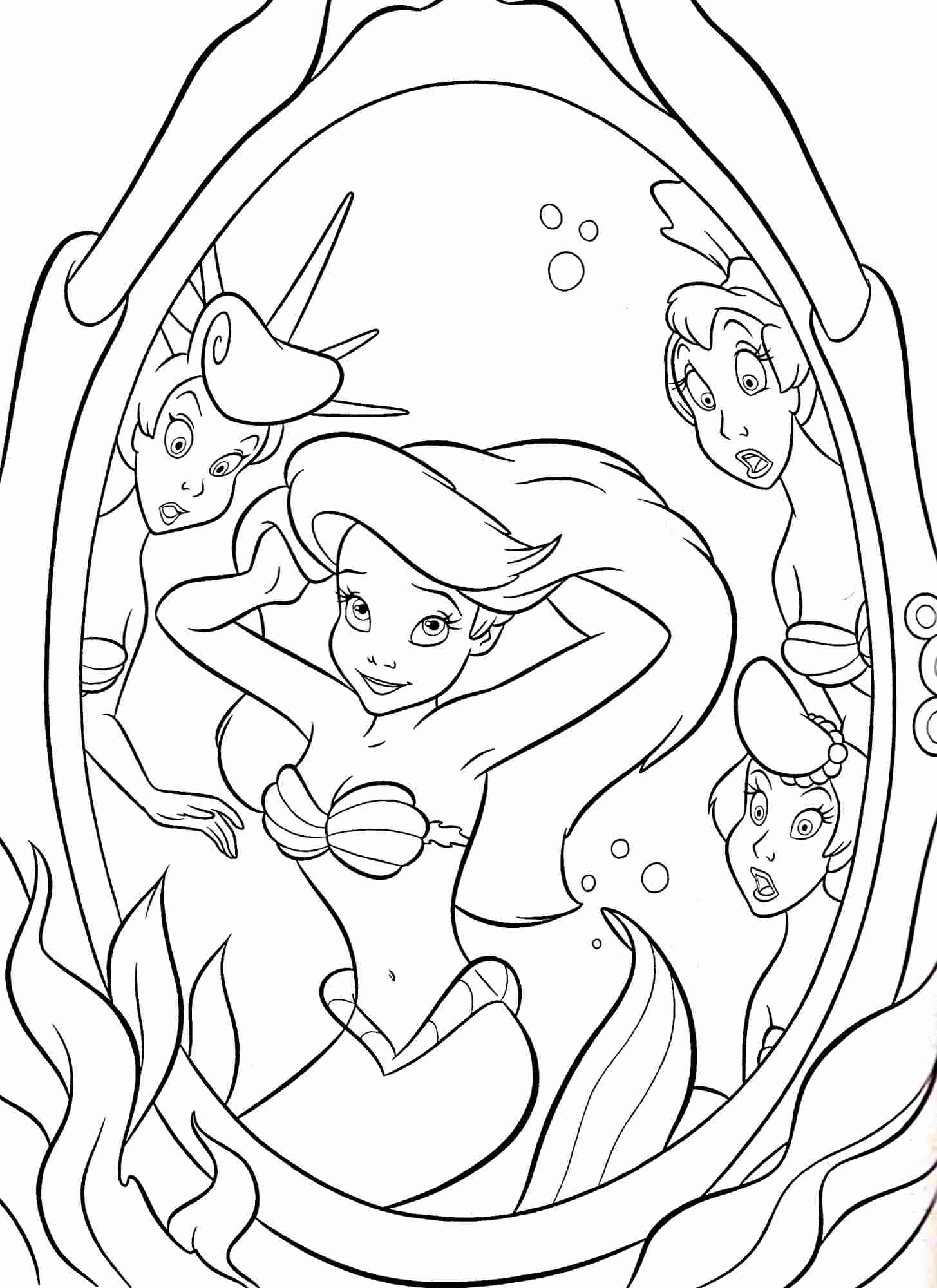 Little Mermaid Coloring Pages | Forcoloringpages.com
