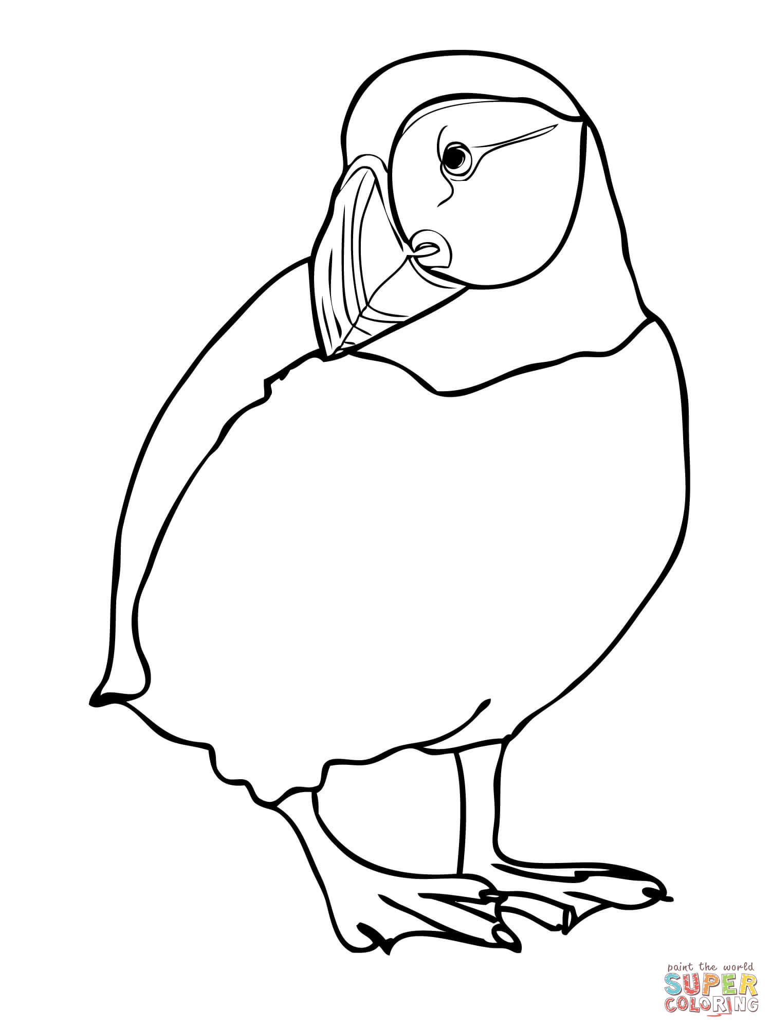 Puffin Coloring Page - Coloring Home