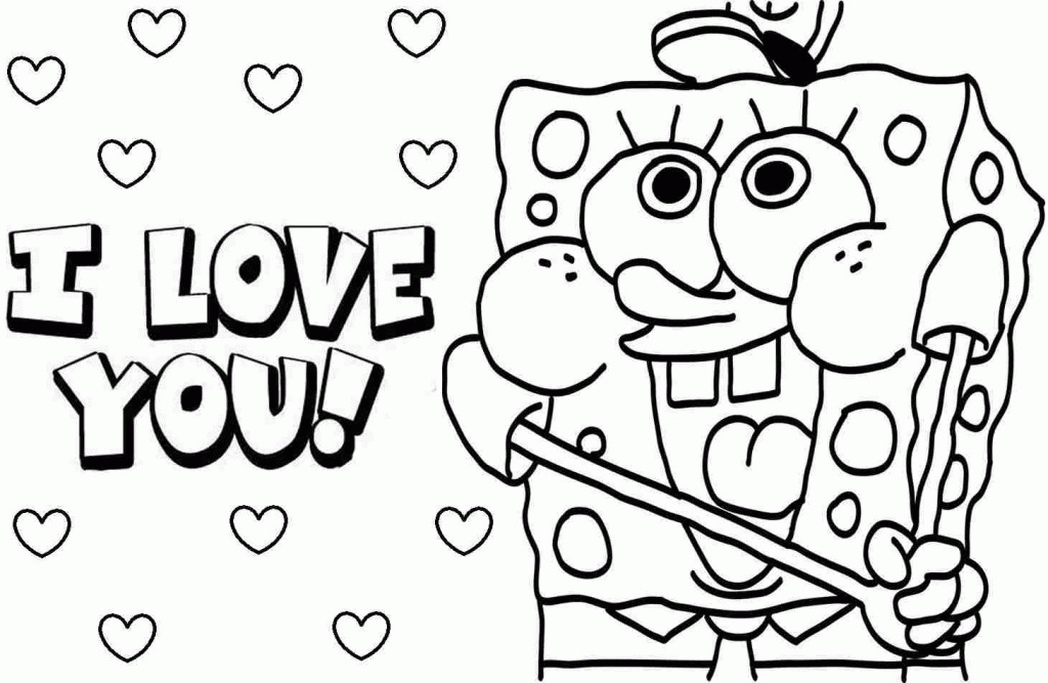 Coloring Pages For Teenagers Spongebob Valentine Colouring Pages ...