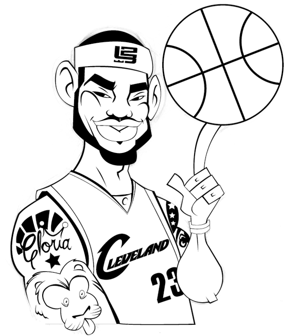 Lebron James Coloring Page