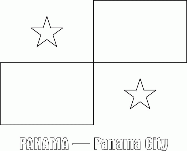 Panama Flag Coloring Page Coloring Home