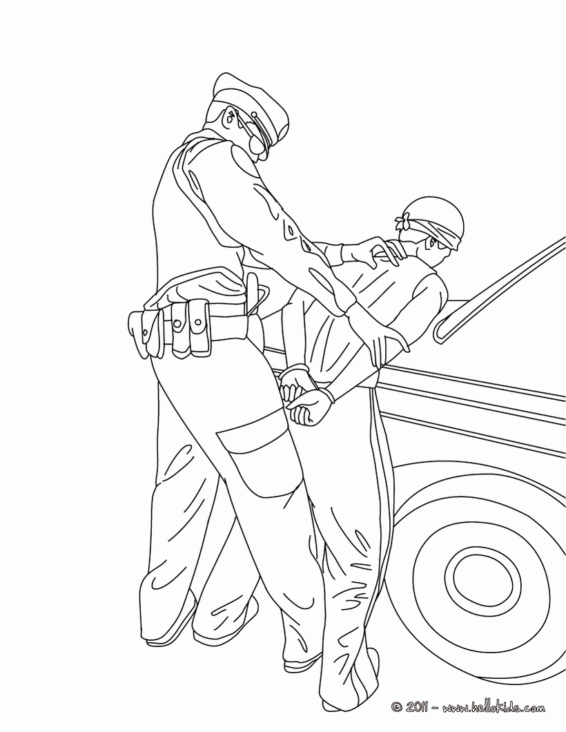 Policeman - Coloring Pages for Kids and for Adults