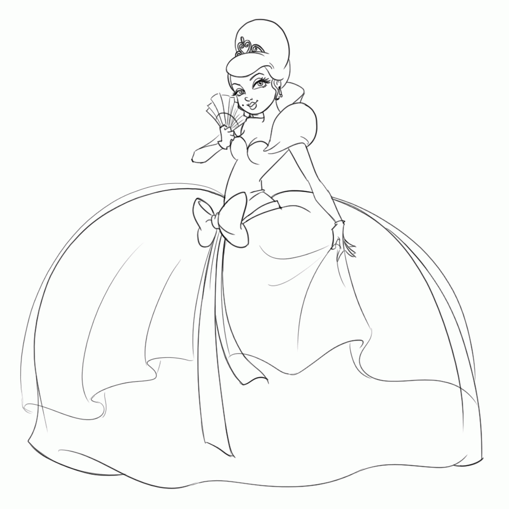 Coloring Pages Princess And Frog Lottie   Coloring Home