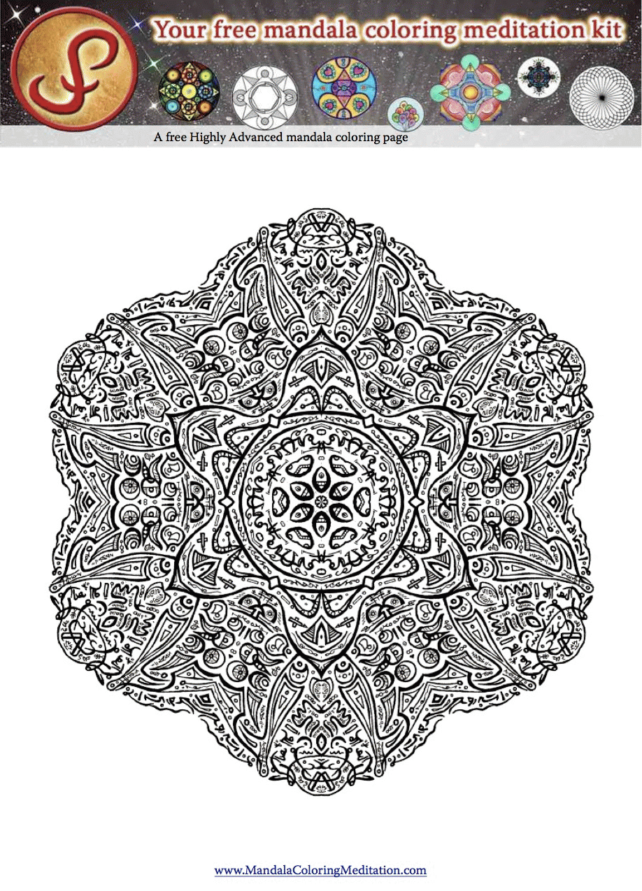 Mandala Coloring Pages Advanced Level Printable | Coloring Online