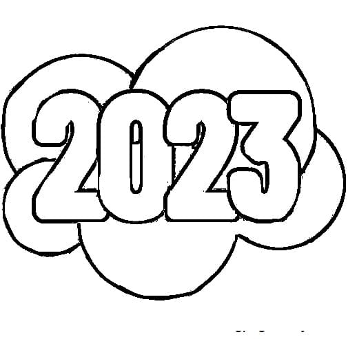 Happy New Year 2023 Coloring Pages - Free Printable Coloring Pages for Kids