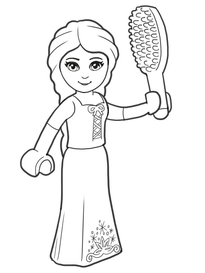 Lego Princess Coloring Page - Free Printable Coloring Pages for Kids