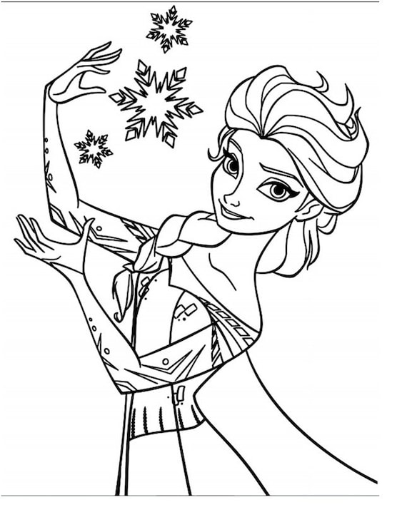 Frozen Coloring Pages - Etsy
