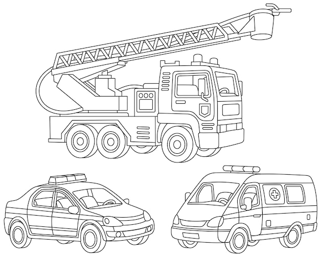 Fire Truck Coloring Pages Images - Free Download on Freepik