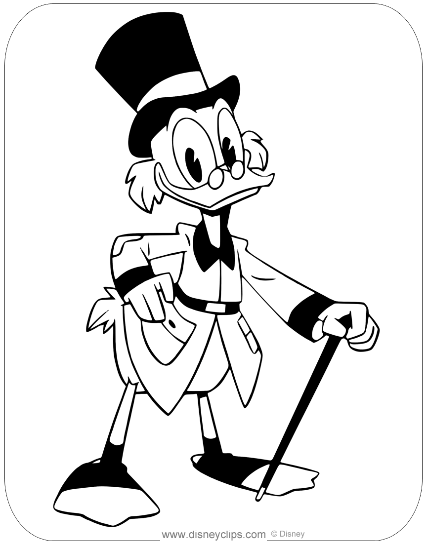 New Ducktales Coloring Page - Coloring Home