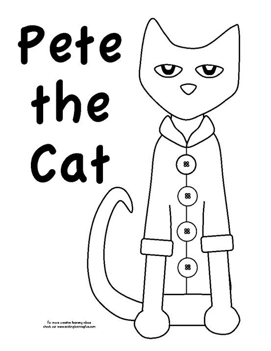 Pete the cat coloring page | The Sun Flower Pages
