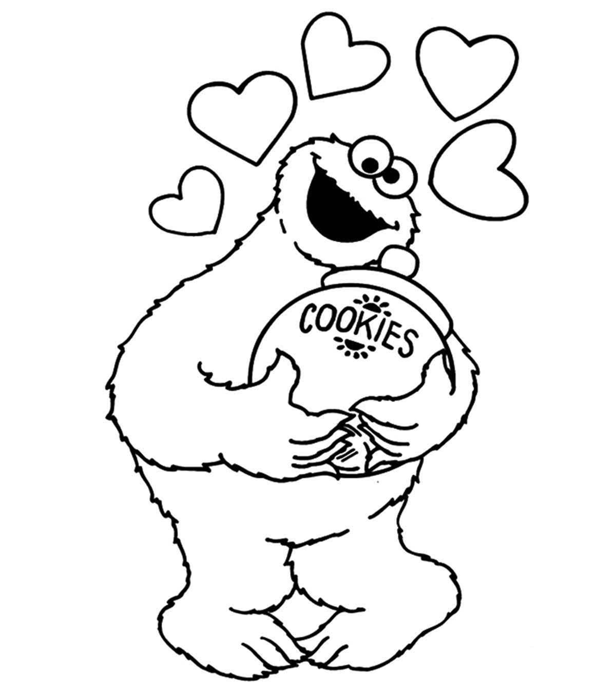 Top 25 Free Printable Cookie Monster Coloring Pages Online