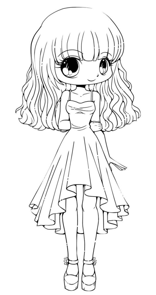 Chibi Coloring Page - Coloring Home