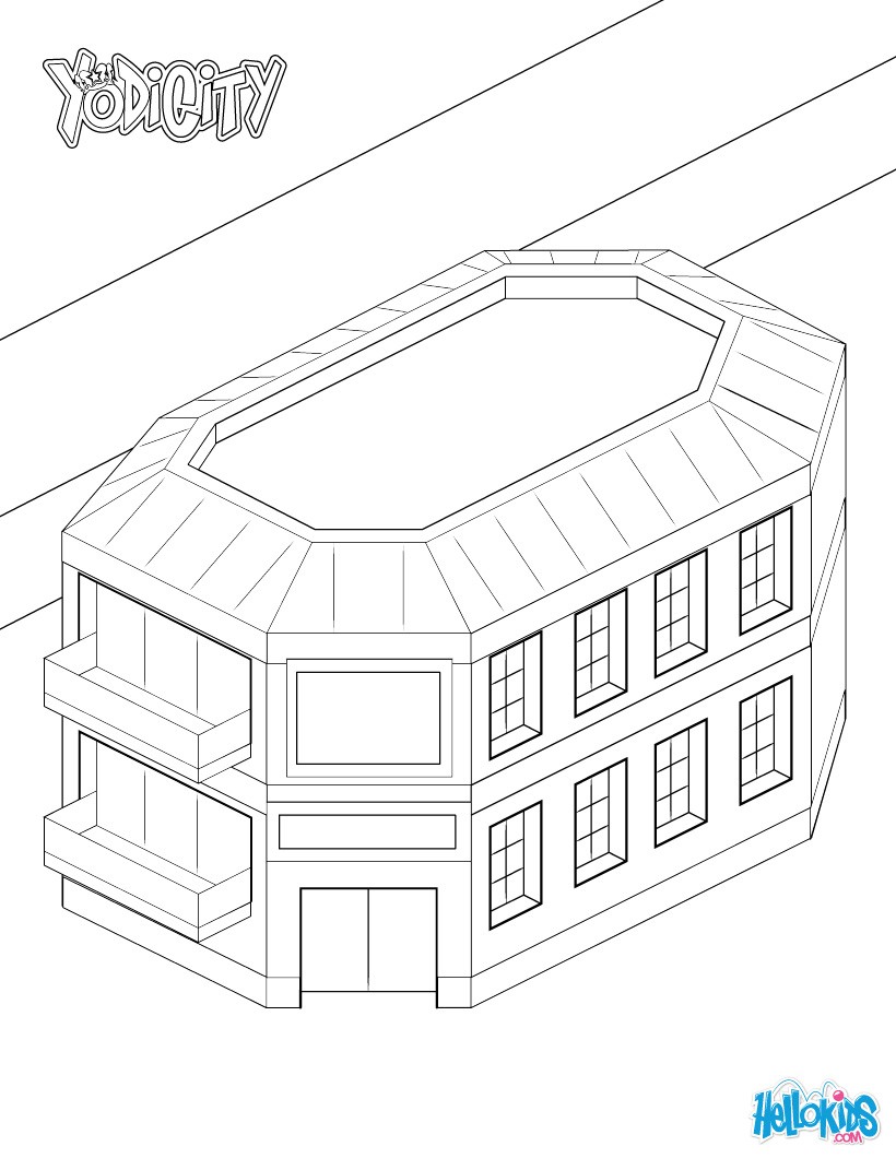 Yodicity police station coloring pages - Hellokids.com