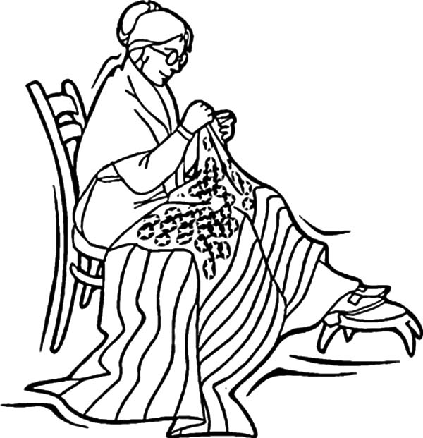 Betsy Ross Sewing American Revolution Flag Coloring Pages : Bulk Color
