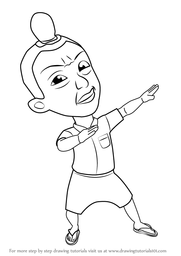 Learn How to Draw Jarjit from Upin & Ipin (Upin & Ipin) Step by Step :  Drawing Tutorials
