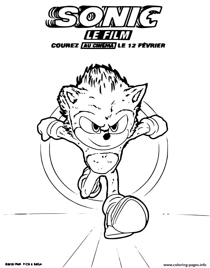 Sonic A Small Blue Fast Hedgehog Coloring Page Printable Coloring Home