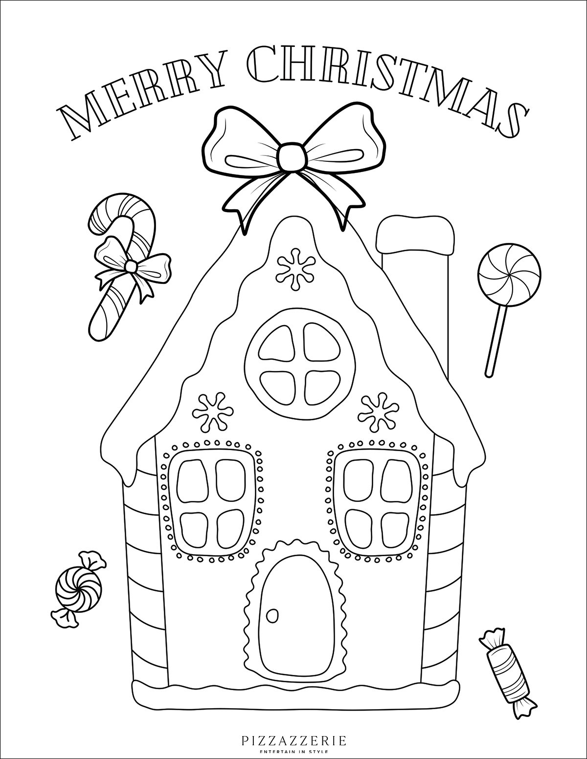 Gingerbread House Coloring Page (Free Printable PDFs) - Coloring Home