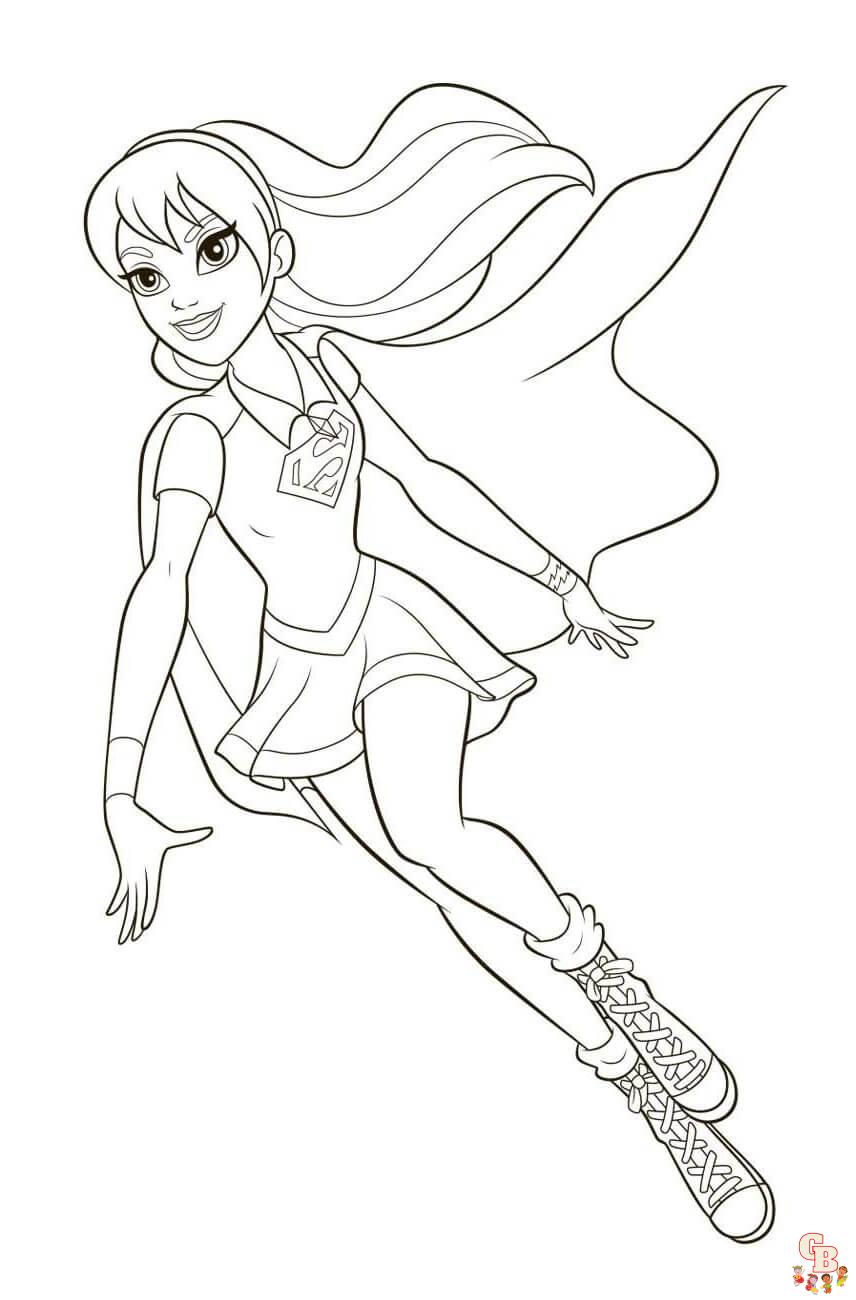 Super Girl Coloring Pages for Kids | GBcoloring