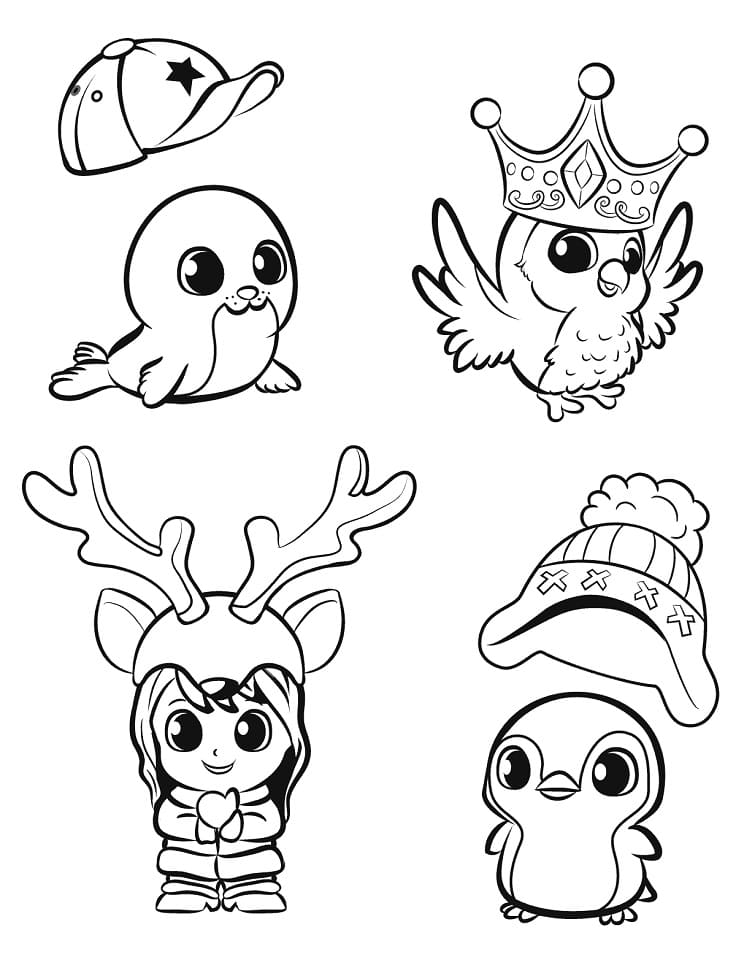 Cute Squinkies Coloring Page - Free Printable Coloring Pages for Kids