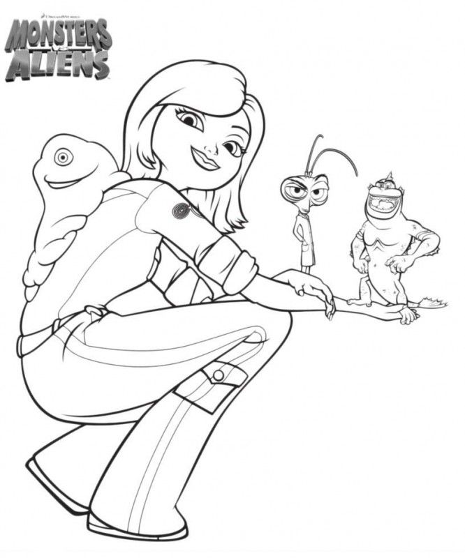 Monsters vs. Aliens printables - Coloring Pages | Wallpapers 