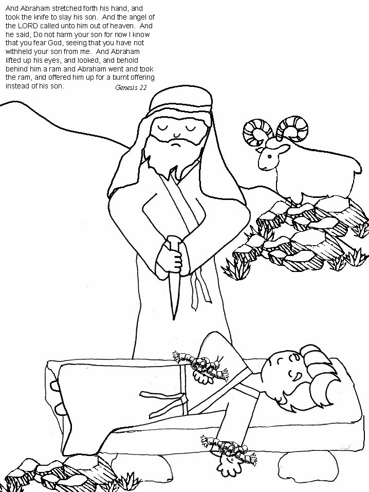 Abraham's son Isaac coloring page