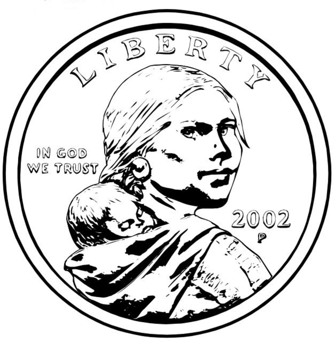 Free Native American Coloring Pages of US Mint One Dollar Coins Collection  - HubPages