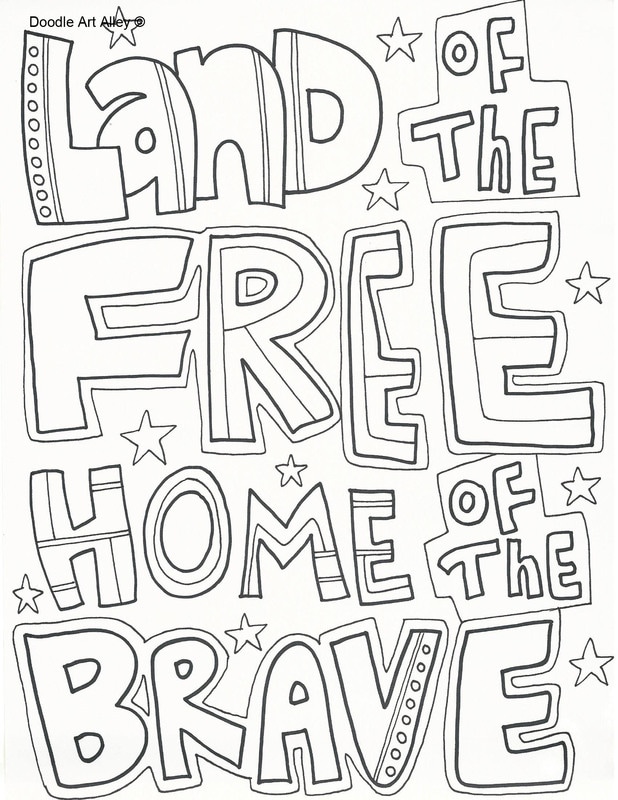 Freedom Quote Coloring Pages - DOODLE ART ALLEY