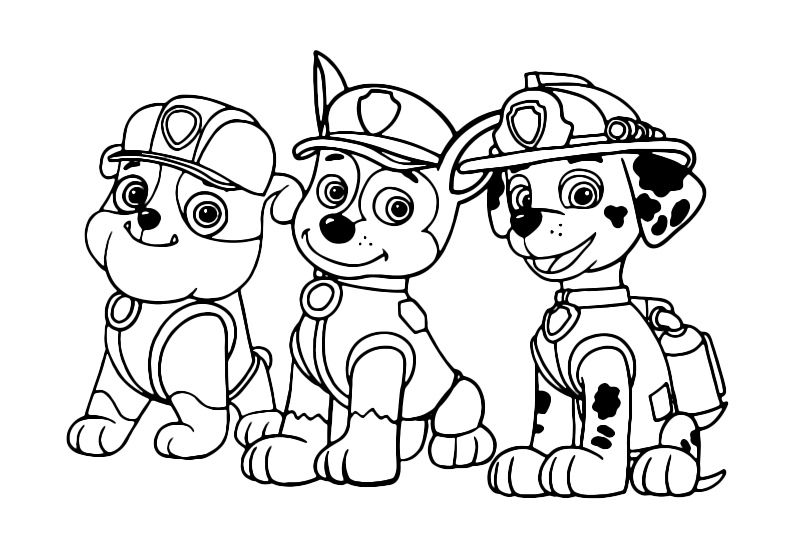 PAW Patrol - Rubble Chase and Marshall three important members of the Paw  Patrol