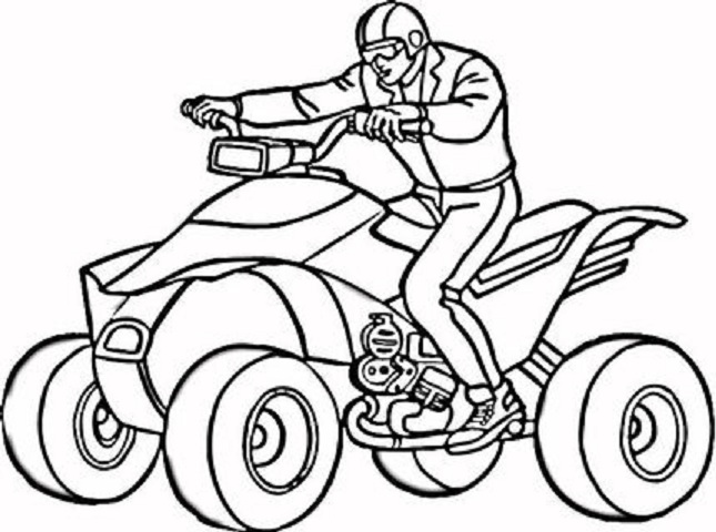 Printable & Online Coloring Book ATV Riding