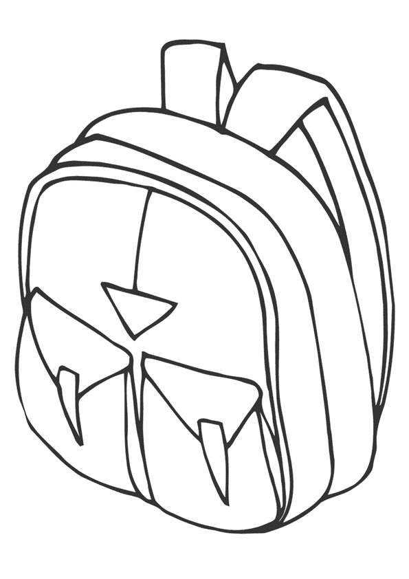 Coloring Page. Printable Backpack School Bag Coloring Page PDF ...