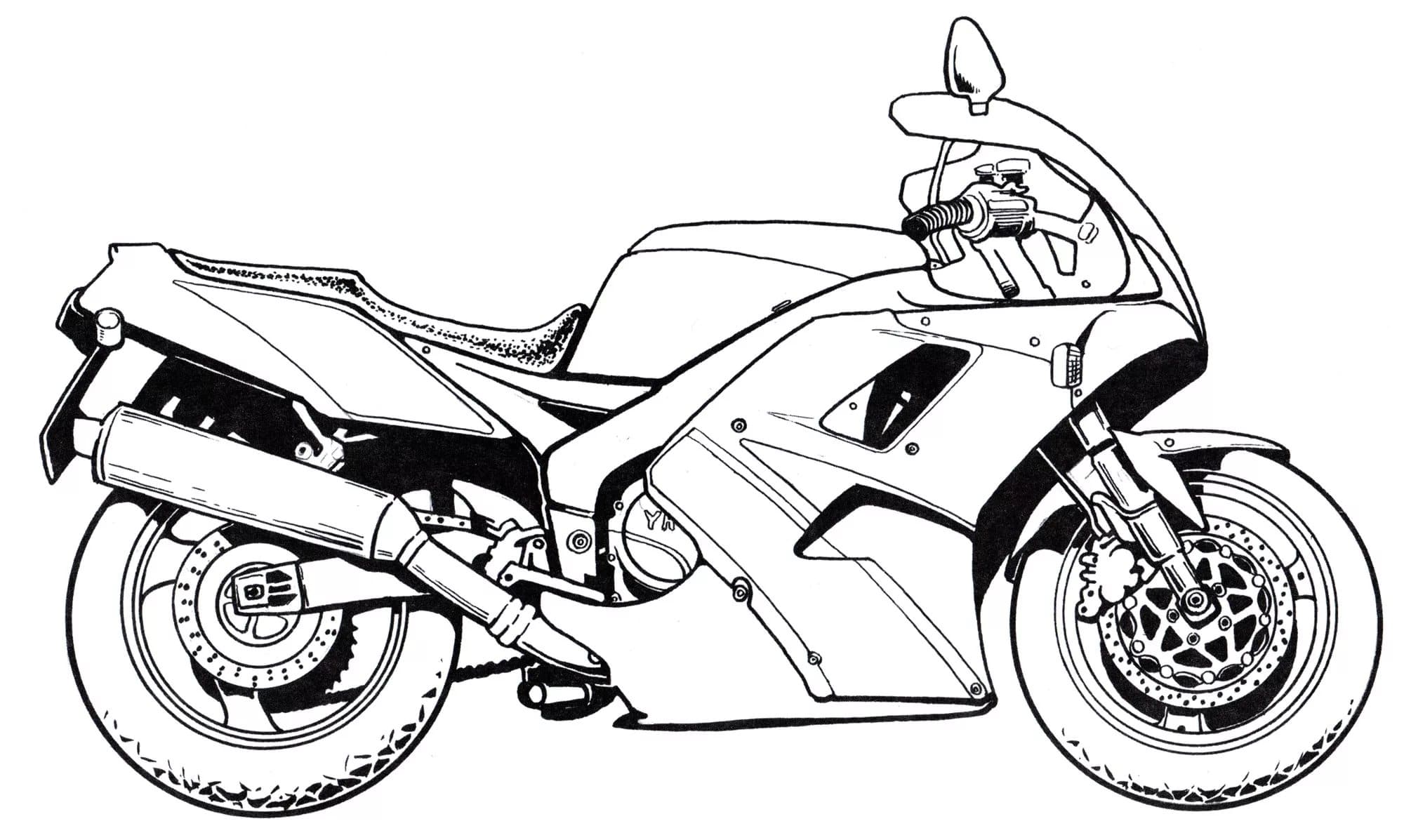 Printable and online yamaha racer coloring book