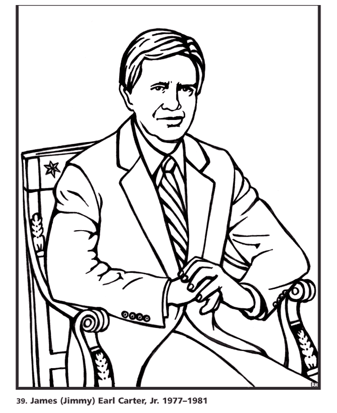 USA-Printables: President Jimmy Carter coloring page - 39th President of the  United States - 1 - US Presidents Coloring Pages