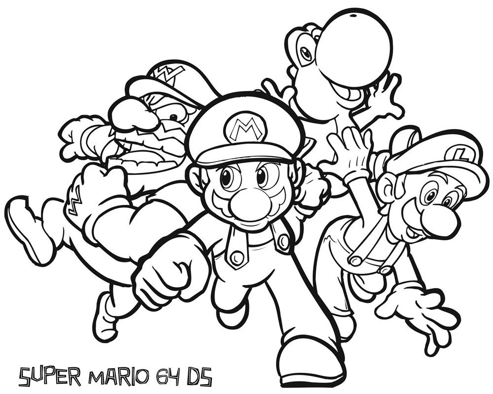 Super Mario 64 HD | DibujosWiki.com | Cartoon coloring pages, Super mario  coloring pages, Mario coloring pages