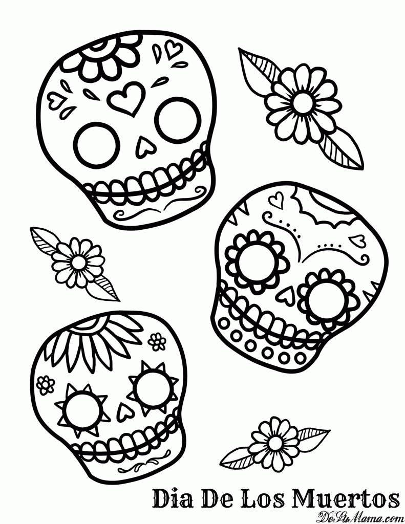 14 Pics of Simple Candy Skull Coloring Pages - Sugar Skull ...