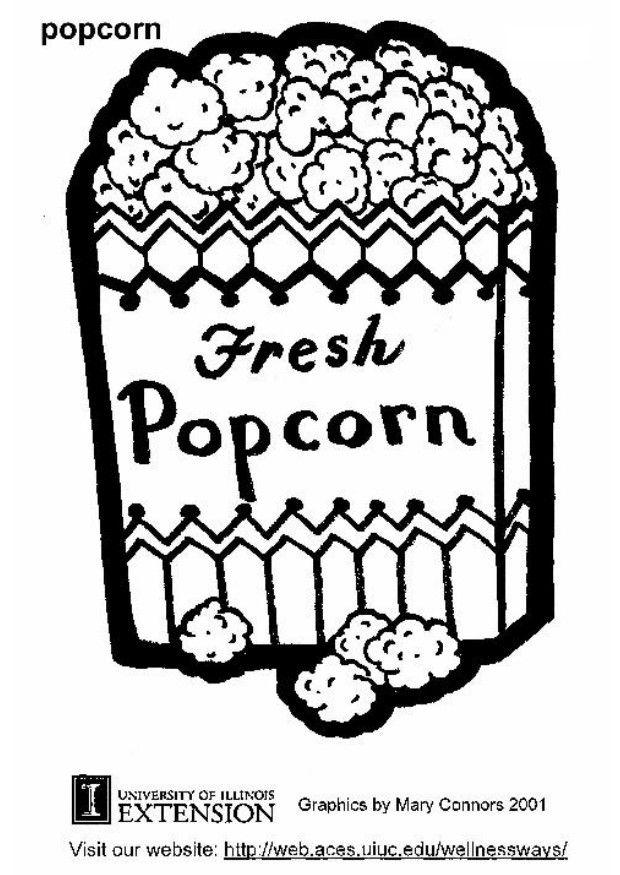 Coloring page popcorn - img 5886.