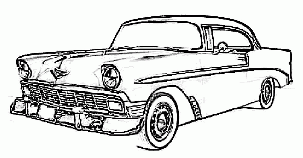 Muscle Cars Coloring Pages Free - Coloring Home