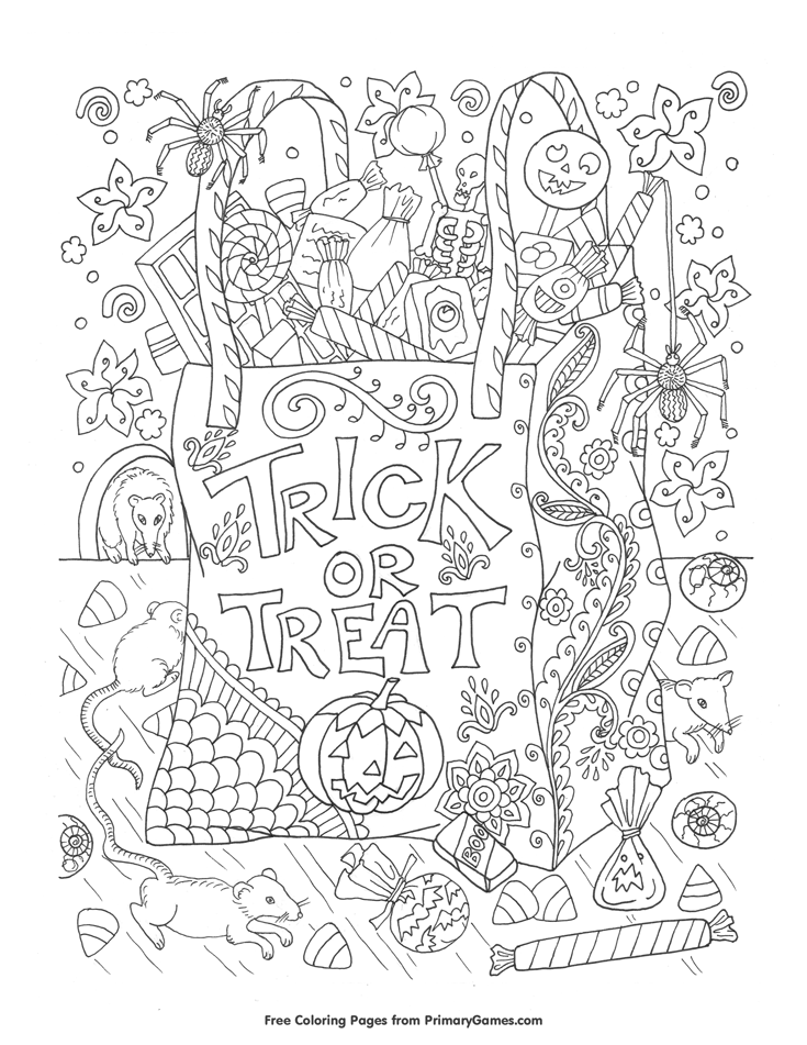 Trick or Treat Coloring Pages Popular (Page 1) - Line.17QQ.com