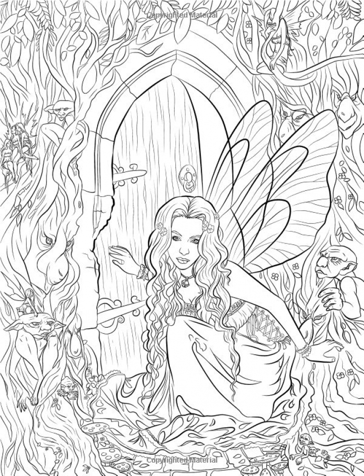 Get This Printable Hard Coloring Pages of Angel for Grown Ups 9B649V !