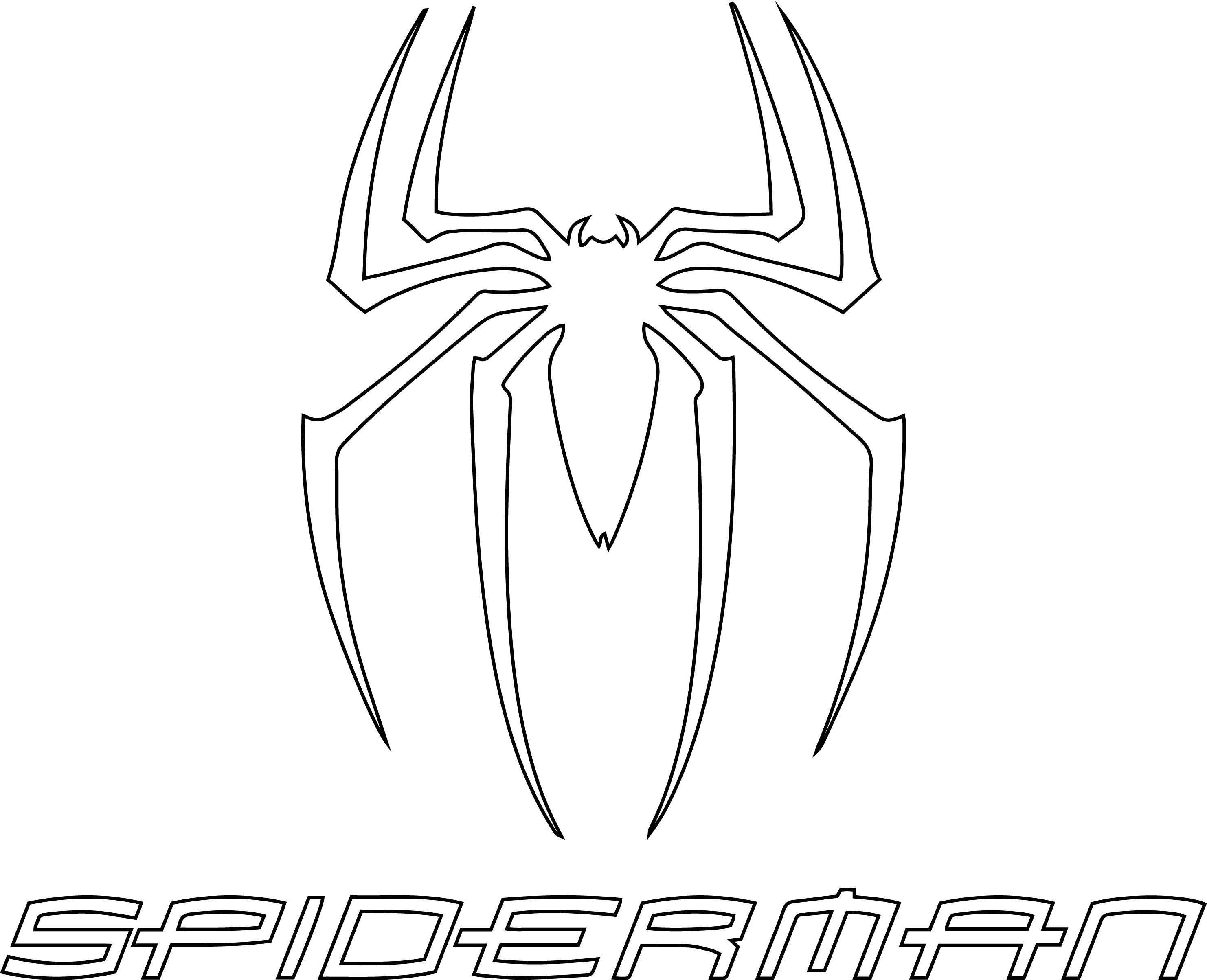Total 74+ imagen spiderman logo coloring pages